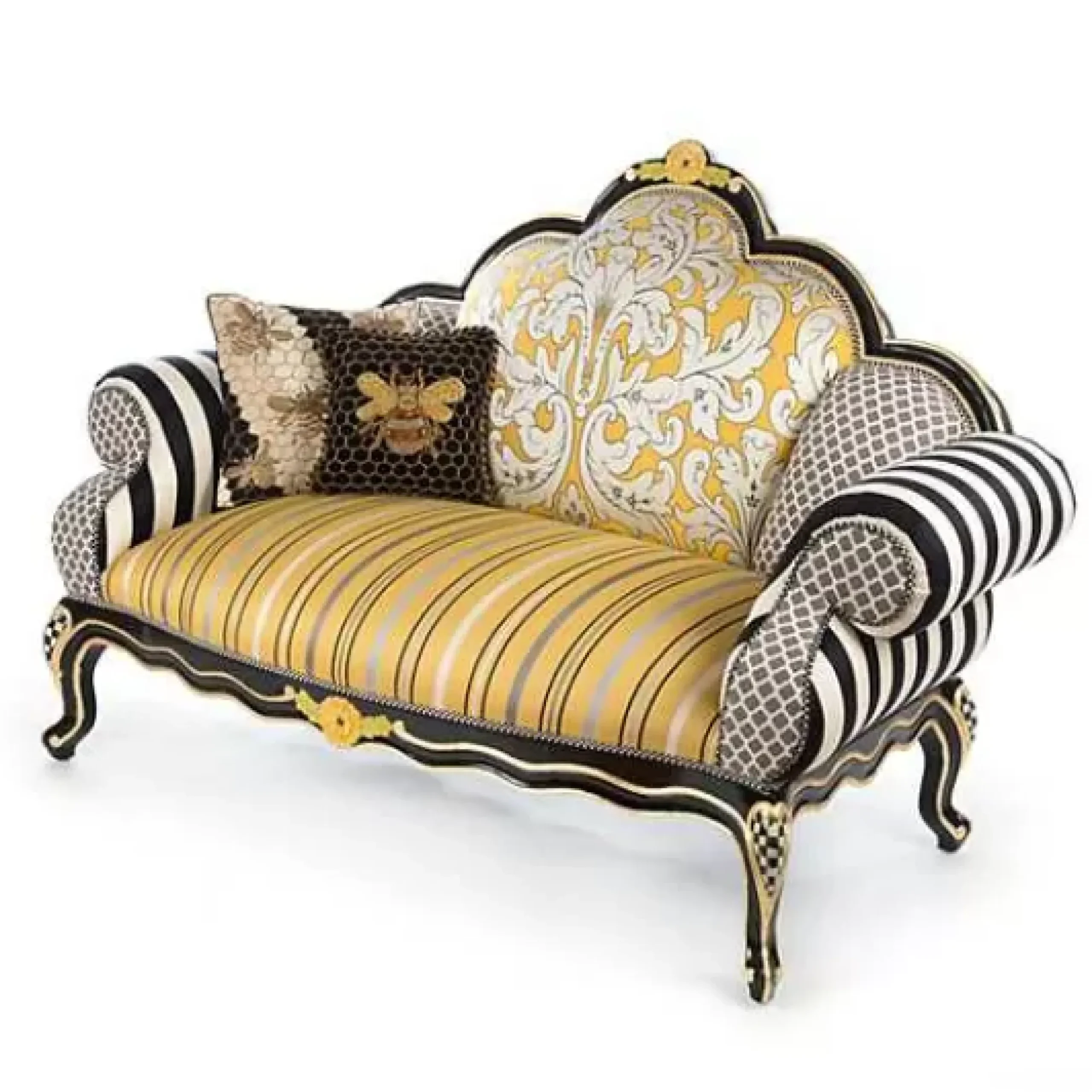MacKenzie-Childs Queen Bee Loveseat< Living Room