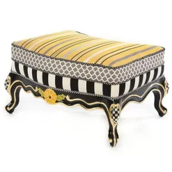 MacKenzie-Childs Queen Bee Ottoman< Living Room