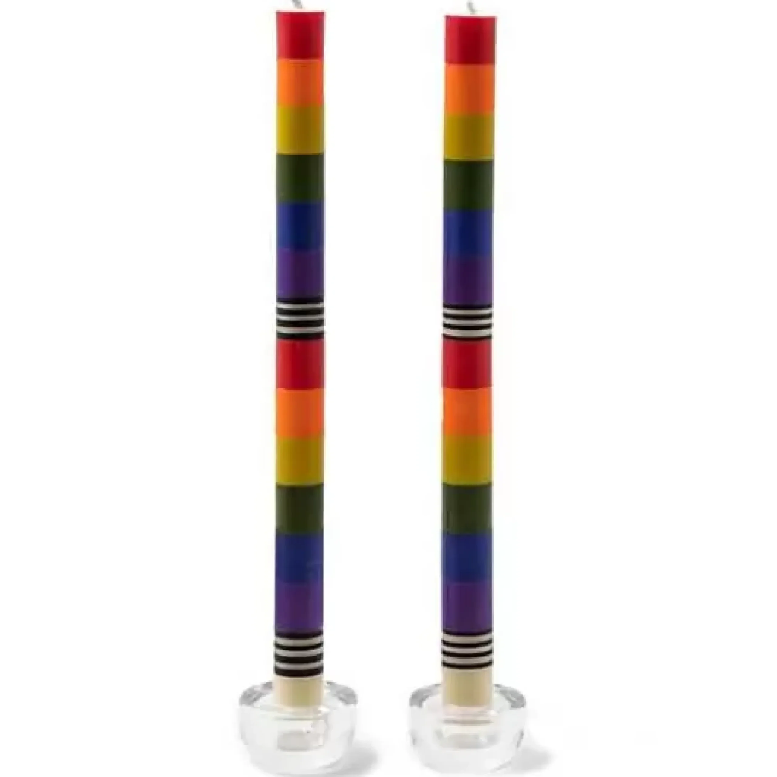 MacKenzie-Childs Rainbow Dinner Candles, Set of 2< Candles & Fragrances|Table Accessories