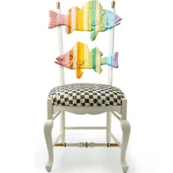 MacKenzie-Childs Rainbow Fish Chair< Dining Room & Kitchen