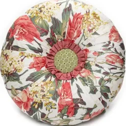 MacKenzie-Childs Really Rosy Tuffet< Living Room
