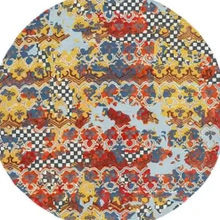 MacKenzie-Childs Relativity 6' Round Rug< Rugs