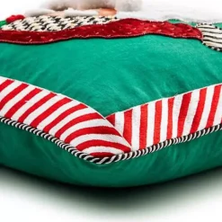 MacKenzie-Childs Retro Santa Throw Pillow< Holiday|Pillows, Throws, & Cushions