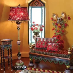 MacKenzie-Childs Ridiculous Bench< Entryway Furniture|Living Room