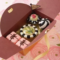 MacKenzie-Childs Rose Petit Four Square Knob< Finishing Touches