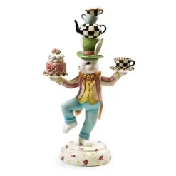 MacKenzie-Childs Rose Rabbit Centerpiece< Spring|Room Accents