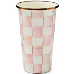 MacKenzie-Childs Rosy Check 20 Ounce Tumbler< Fall Entertaining|Drinkware