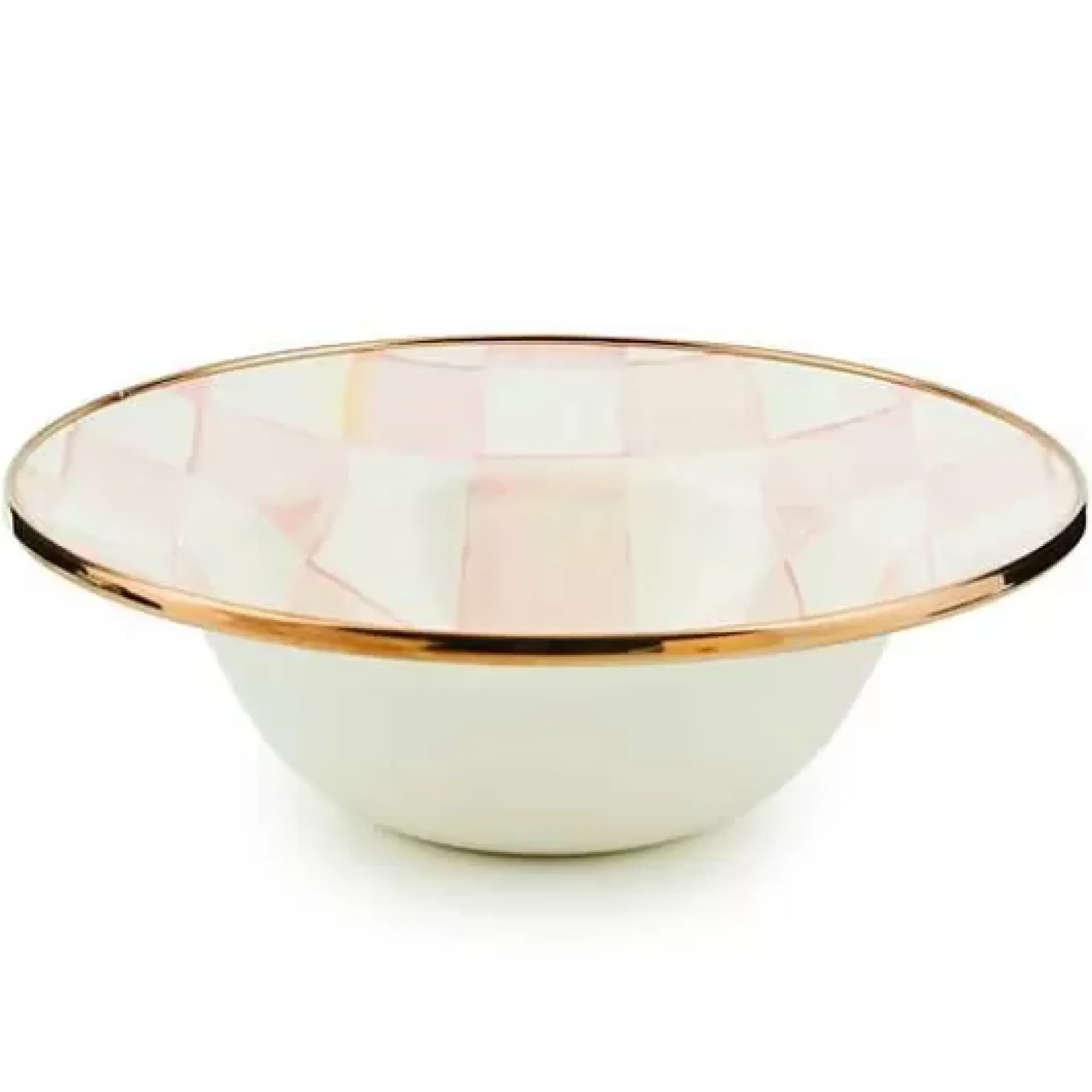 MacKenzie-Childs Rosy Check Breakfast Bowl< Spring|Dinnerware & Flatware