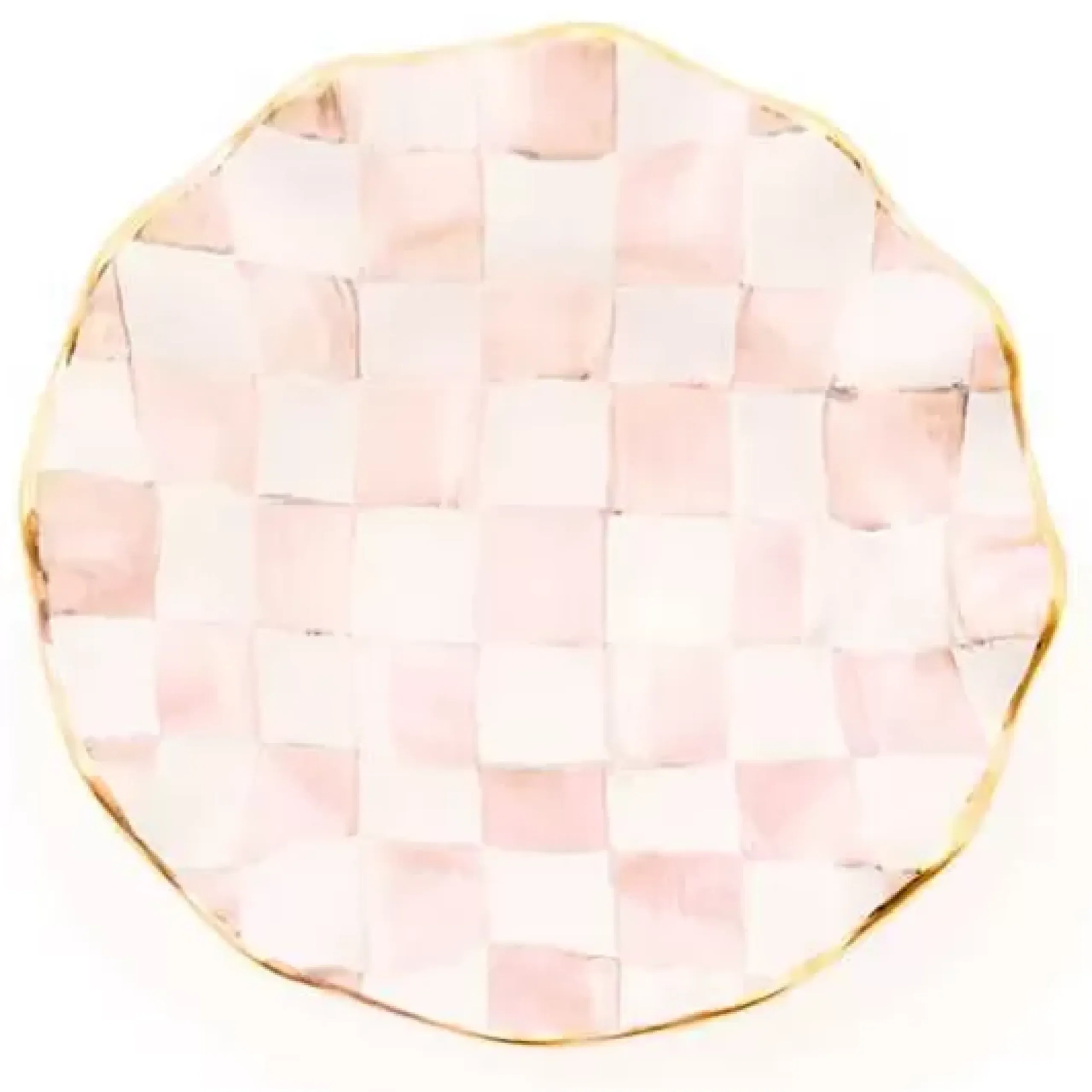 MacKenzie-Childs Rosy Check Ceramic Fluted Breakfast Bowl< Dinnerware & Flatware