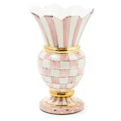 MacKenzie-Childs Rosy Check Ceramic Great Vase< Room Accents|Fall Entertaining