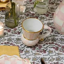 MacKenzie-Childs Rosy Check Ceramic Mug< The Coffee Shop|Fall Entertaining