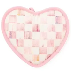 MacKenzie-Childs Rosy Check Heart Potholder< Kitchen & Table Linens