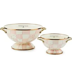 MacKenzie-Childs Rosy Check Large Colander< Spring|Kitchen Utensils & Tools