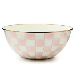 MacKenzie-Childs Rosy Check Large Everyday Bowl< Fall Entertaining|Serveware