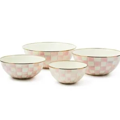 MacKenzie-Childs Rosy Check Medium Everyday Bowl< Fall Entertaining|Serveware