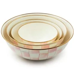 MacKenzie-Childs Rosy Check Medium Everyday Bowl< Fall Entertaining|Serveware