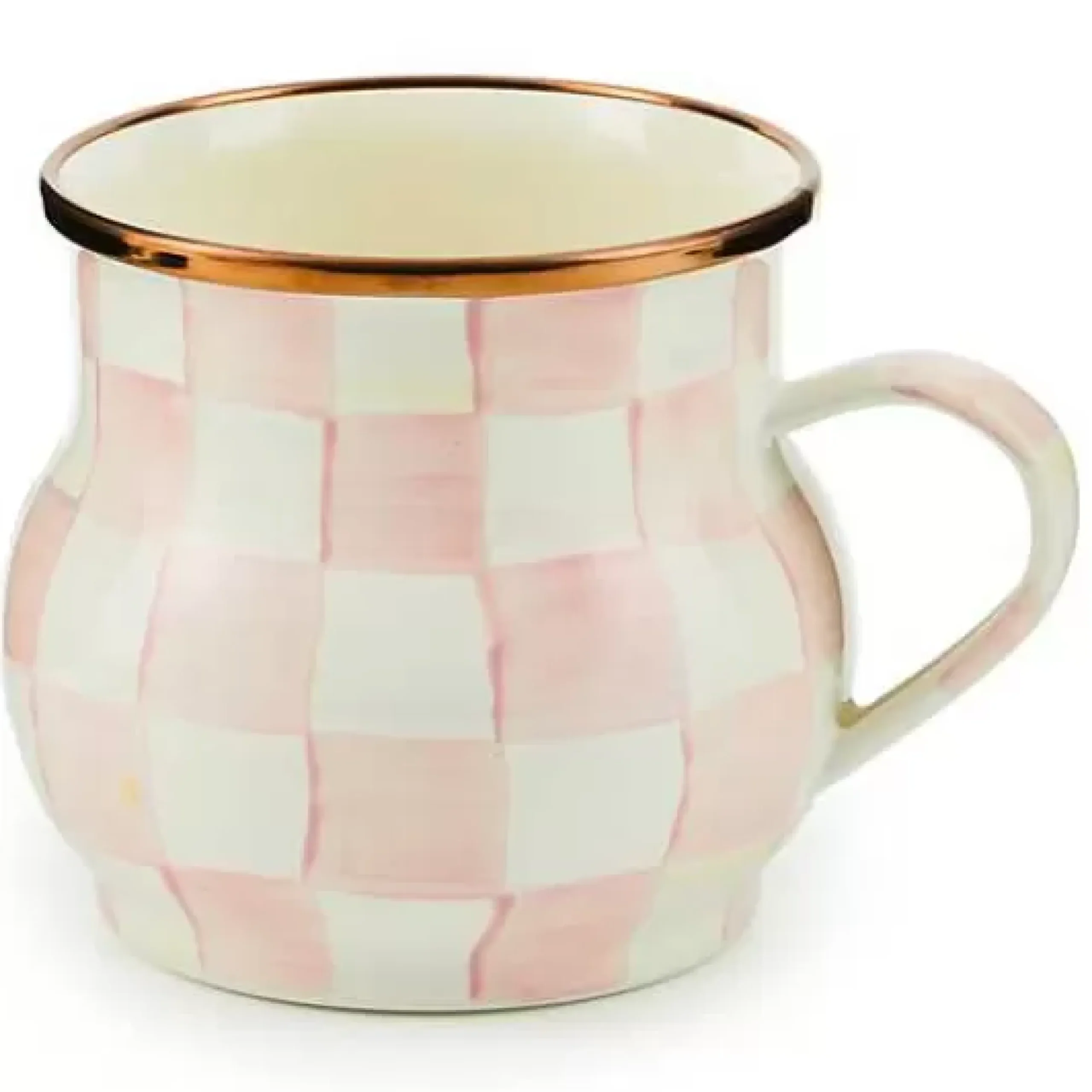 MacKenzie-Childs Rosy Check Mug< Spring|The Coffee Shop