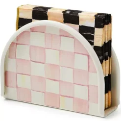 MacKenzie-Childs Rosy Check Napkin Holder< Fall Entertaining|Table Accessories