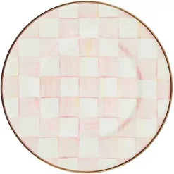 MacKenzie-Childs Rosy Check Salad/Dessert Plate< Easter|Spring