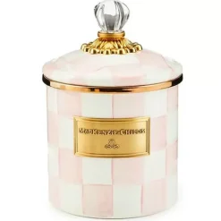 MacKenzie-Childs Rosy Check Small Canister< Spring|Room Accents