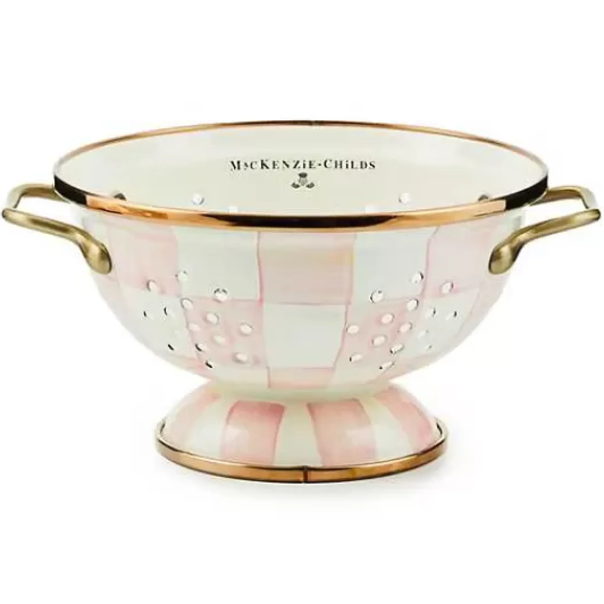 MacKenzie-Childs Rosy Check Small Colander< Spring|Kitchen Utensils & Tools