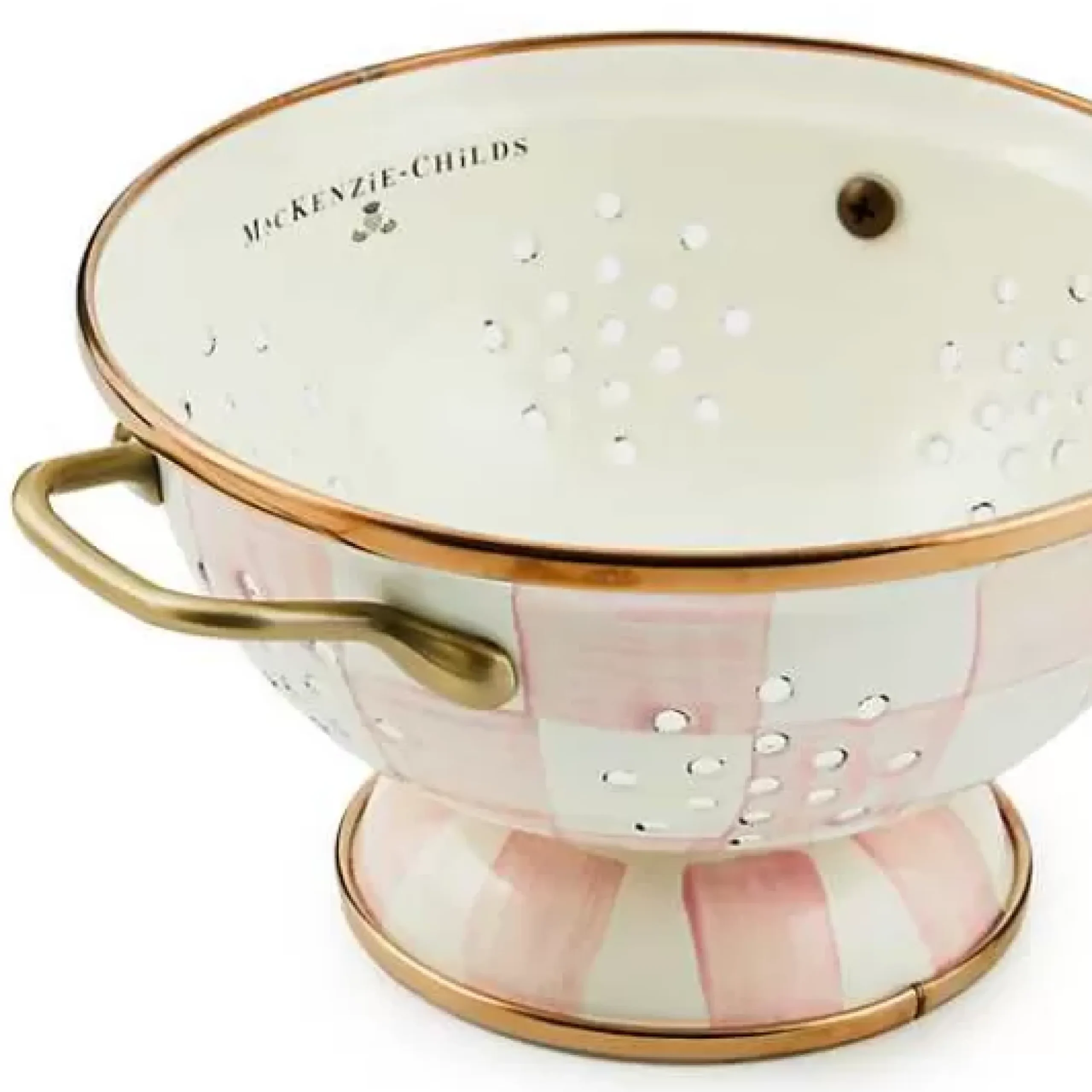 MacKenzie-Childs Rosy Check Small Colander< Spring|Kitchen Utensils & Tools