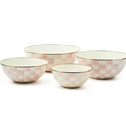 MacKenzie-Childs Rosy Check Small Everyday Bowl< Fall Entertaining|Serveware
