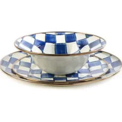 MacKenzie-Childs Royal Check 3 Piece Place Setting< Kitchen & Dining Sets|Dinnerware & Flatware