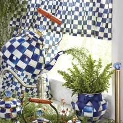 MacKenzie-Childs Royal Check 3 Quart Tea Kettle< Tea Kettles