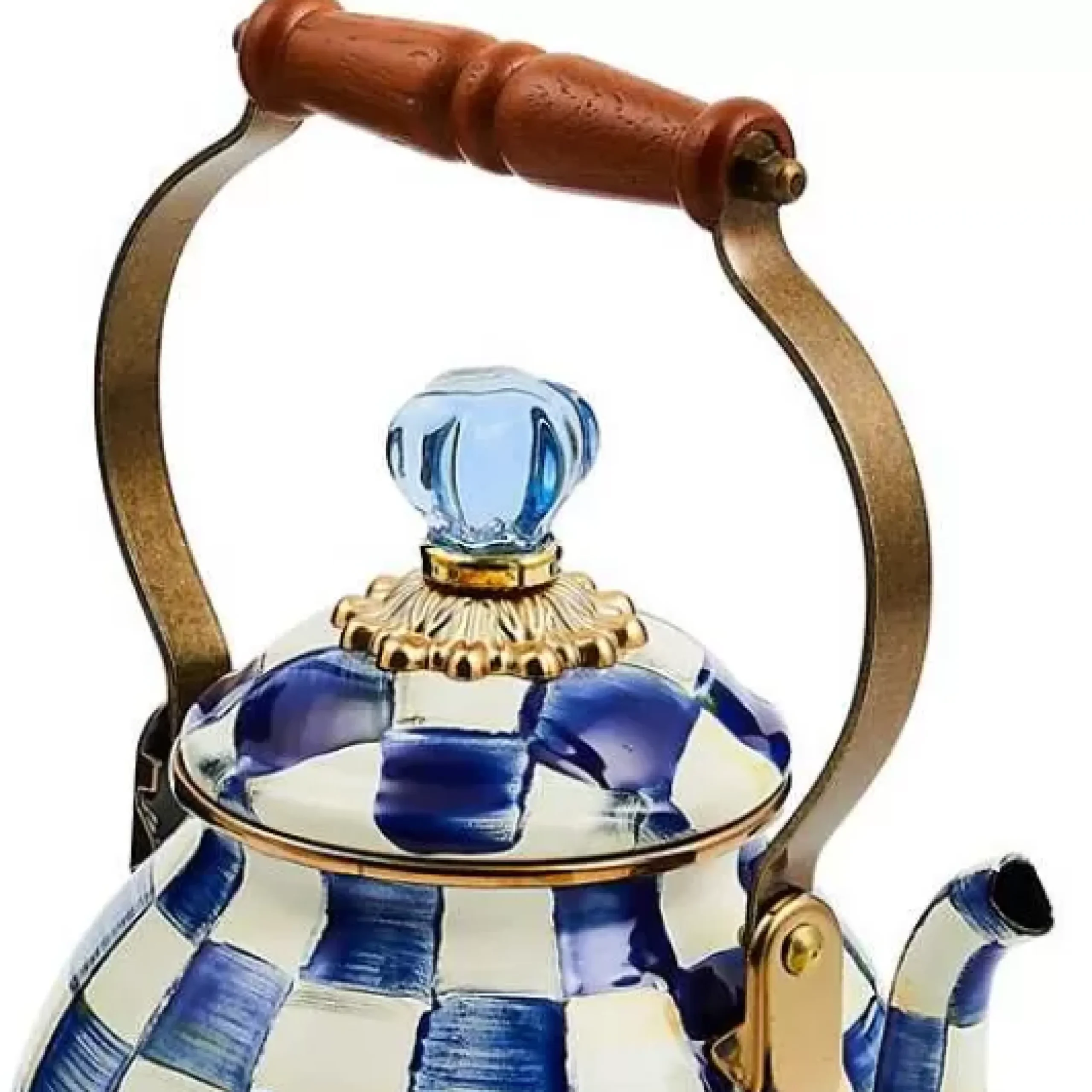 MacKenzie-Childs Royal Check 2 Quart Tea Kettle< The Coffee Shop|Tea Kettles