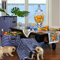 MacKenzie-Childs Royal Check Beverage Hostess< Drinkware|Bar Entertaining