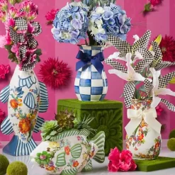 MacKenzie-Childs Royal Check Blue Hydrangea< Spring|Greenery & Florals