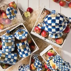 MacKenzie-Childs Royal Check Butter Box< Serveware