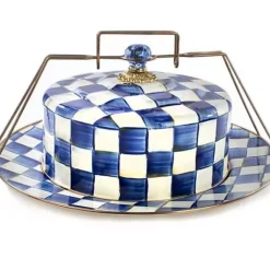 MacKenzie-Childs Royal Check Cake Carrier< Serveware