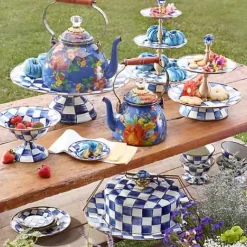 MacKenzie-Childs Royal Check Cake Carrier< Serveware