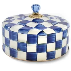 MacKenzie-Childs Royal Check Cake Carrier< Serveware