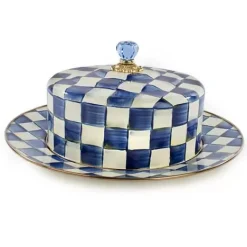 MacKenzie-Childs Royal Check Cake Carrier< Serveware