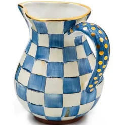 MacKenzie-Childs Royal Check Ceramic Portly Pitcher< Bar Entertaining|Serveware