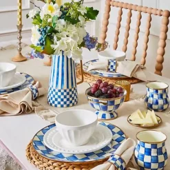 MacKenzie-Childs Royal Check Charger/Plate< Dinnerware & Flatware