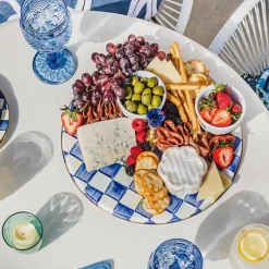 MacKenzie-Childs Royal Check Cheese Course< Serveware