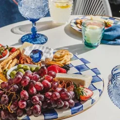 MacKenzie-Childs Royal Check Cheese Course< Serveware