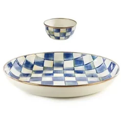 MacKenzie-Childs Royal Check Chip  Dip Set< Kitchen & Dining Sets|Serveware