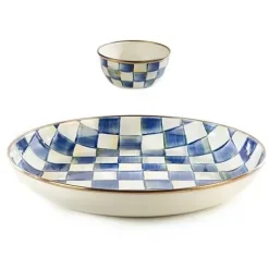 MacKenzie-Childs Royal Check Chip  Dip Set< Kitchen & Dining Sets|Serveware