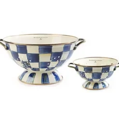 MacKenzie-Childs Royal Check Colanders, Set of 2< Kitchen & Dining Sets|Kitchen Utensils & Tools