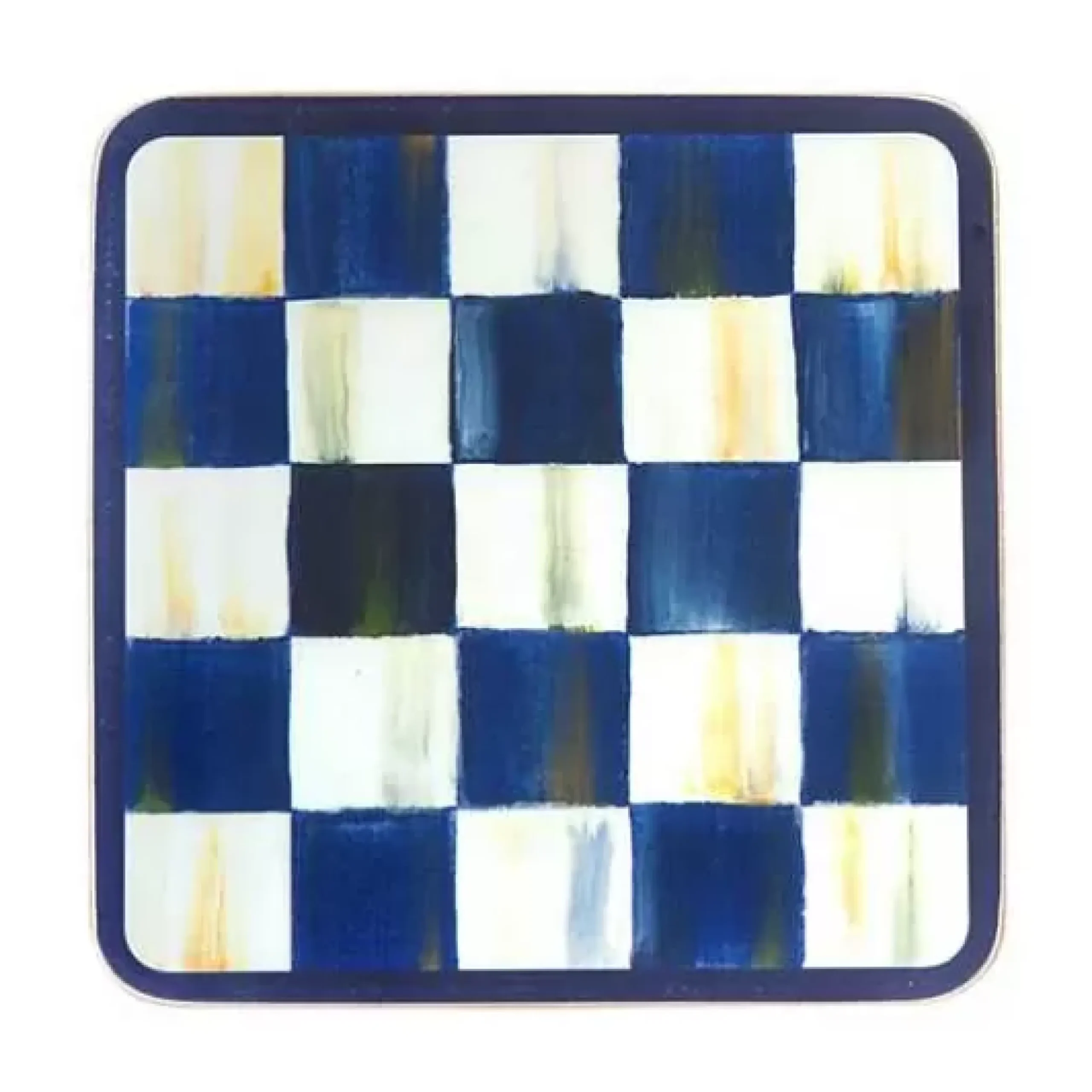 MacKenzie-Childs Royal Check Cork Back Coasters, Set of 4< Table Accessories|Kitchen & Table Linens