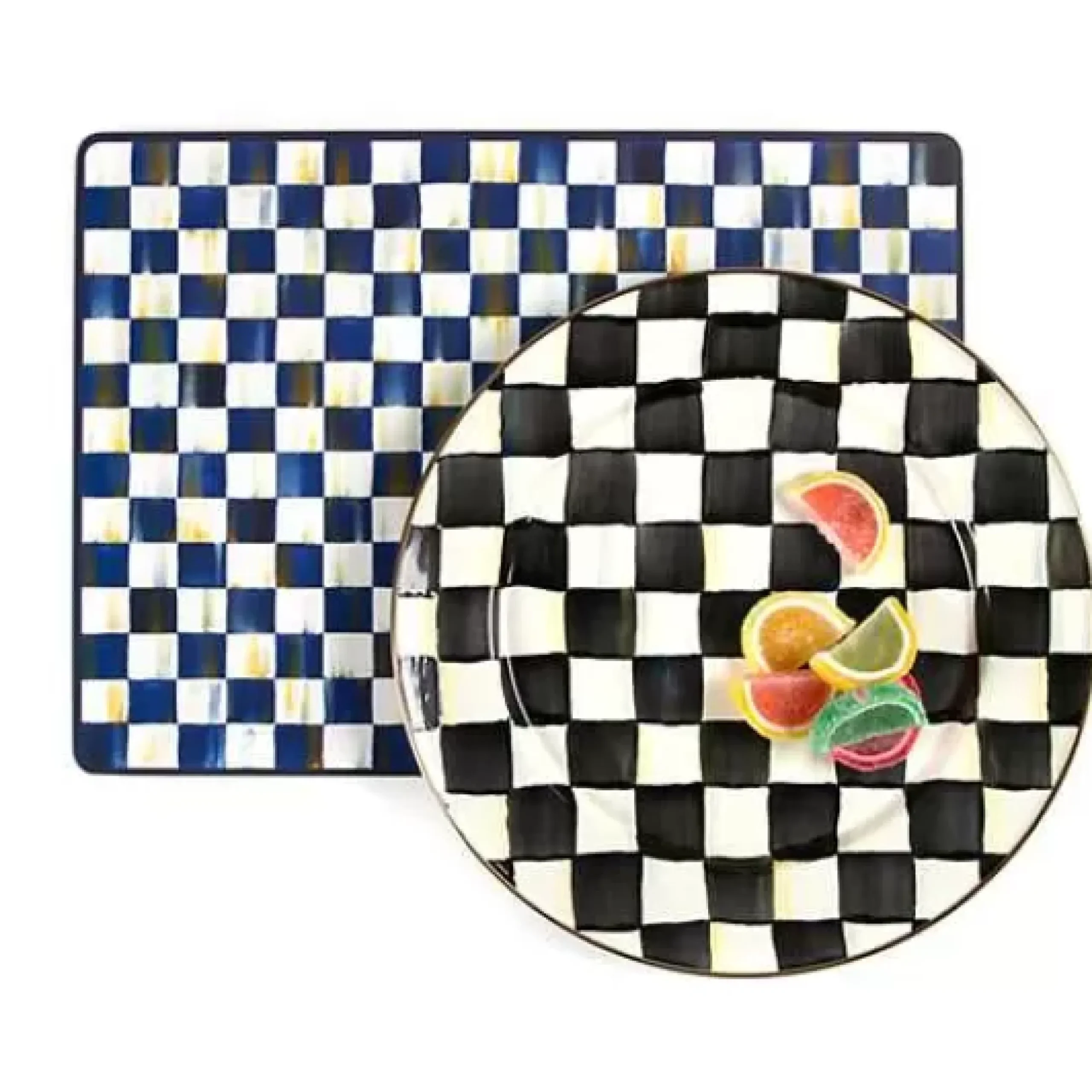MacKenzie-Childs Royal Check Cork Back Placemats, Set of 4< Table Accessories|Kitchen & Table Linens
