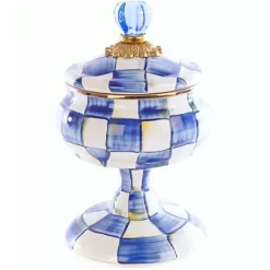 MacKenzie-Childs Royal Check Curiosity Pot< Bath & Bath Accessories|Room Accents