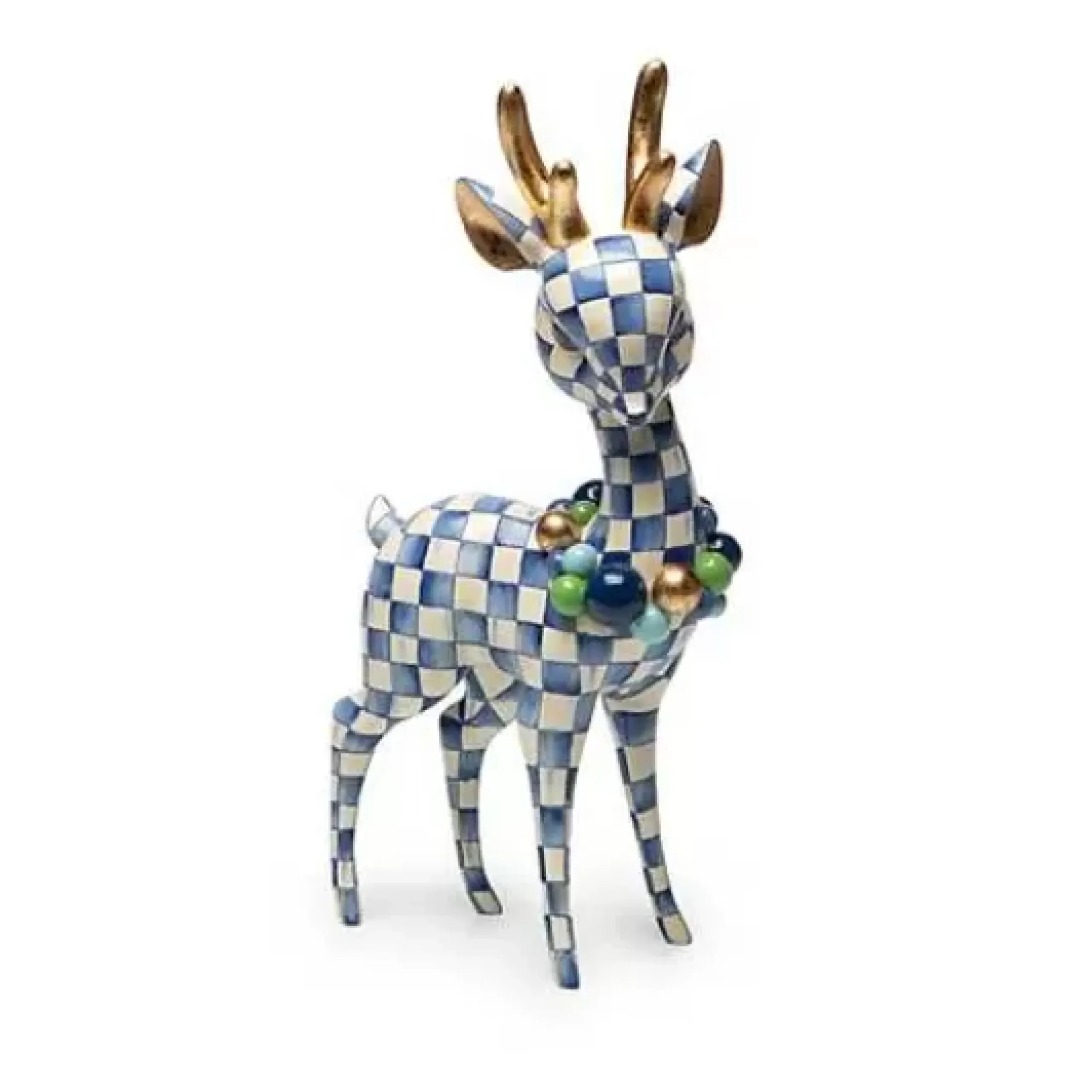 MacKenzie-Childs Royal Check Deary Deer< Holiday|Room Accents