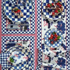 MacKenzie-Childs Royal Check Dinner Plate< Dinnerware & Flatware