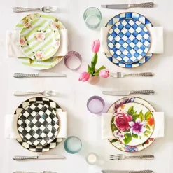 MacKenzie-Childs Royal Check Dinner Plate< Dinnerware & Flatware